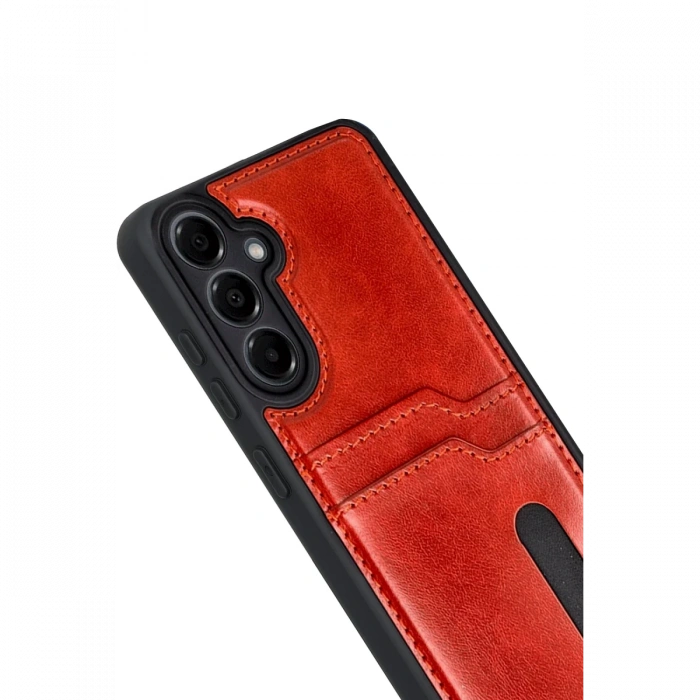 Joy Tekno Samsung Galaxy A17 5G Sara Kartvizitli Deri Kılıf