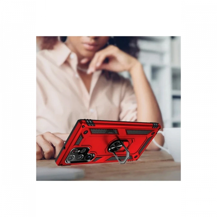 Samsung Galaxy A24 4G Kılıf Sofya Yüzüklü Silikon Kapak - Yeşil