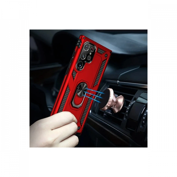 Samsung Galaxy A24 4G Kılıf Sofya Yüzüklü Silikon Kapak - Yeşil