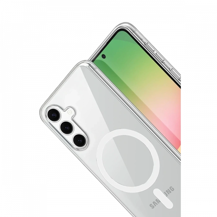 Joy Tekno Samsung Galaxy A35 5G Combo Sert Şeffaf Magsafe Kapak - Şeffaf