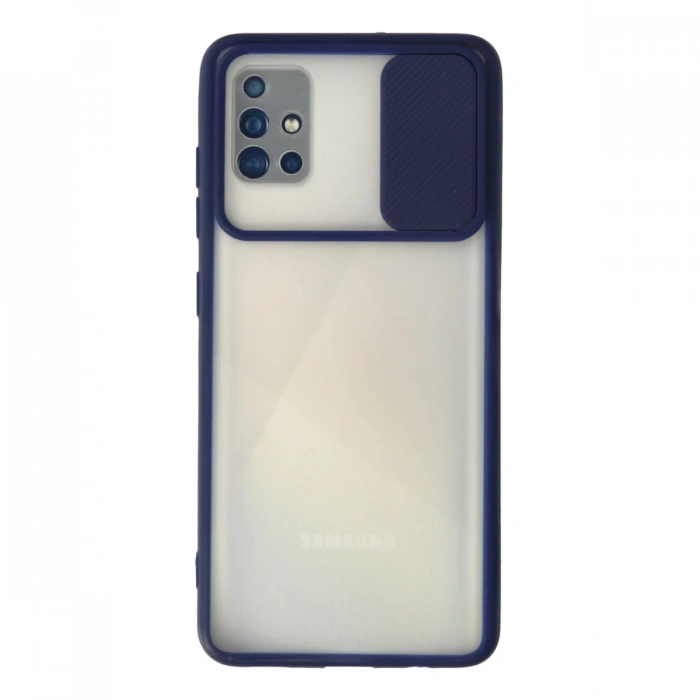 Samsung Galaxy A71 Kılıf Palm Buzlu Kamera Sürgülü Silikon