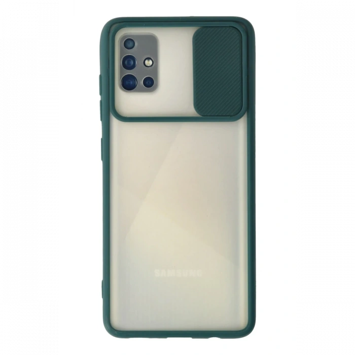 Samsung Galaxy A71 Kılıf Palm Buzlu Kamera Sürgülü Silikon