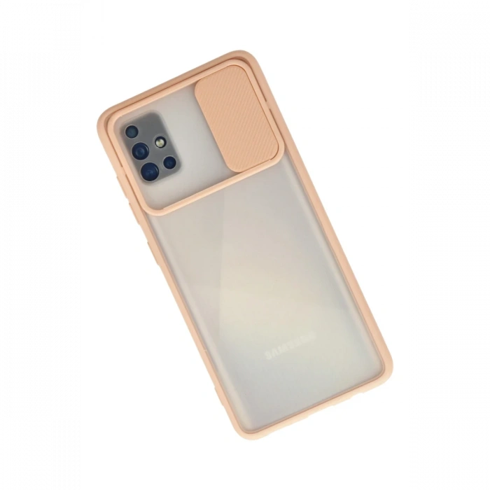 Samsung Galaxy A71 Kılıf Palm Buzlu Kamera Sürgülü Silikon