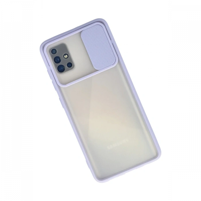 Samsung Galaxy A71 Kılıf Palm Buzlu Kamera Sürgülü Silikon