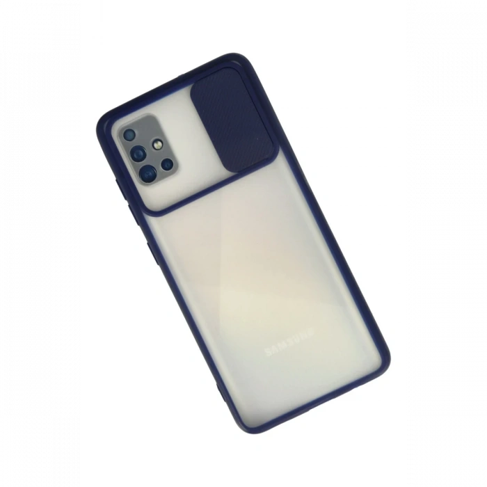 Samsung Galaxy A71 Kılıf Palm Buzlu Kamera Sürgülü Silikon