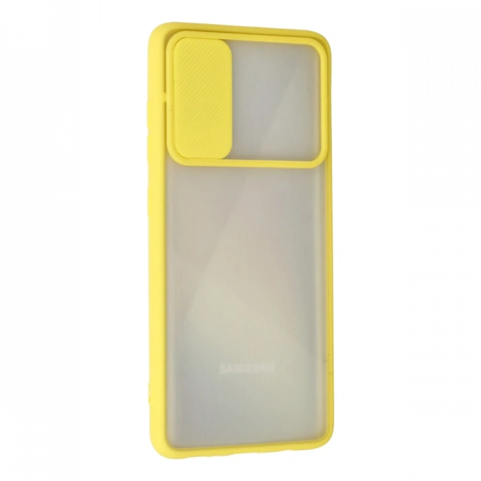 Samsung Galaxy A71 Kılıf Palm Buzlu Kamera Sürgülü Silikon