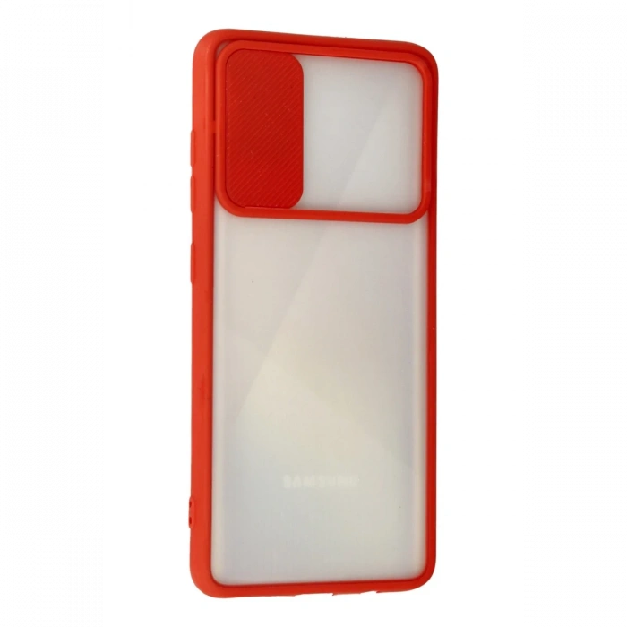 Samsung Galaxy A71 Kılıf Palm Buzlu Kamera Sürgülü Silikon