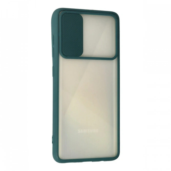 Samsung Galaxy A71 Kılıf Palm Buzlu Kamera Sürgülü Silikon