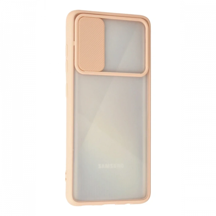 Samsung Galaxy A71 Kılıf Palm Buzlu Kamera Sürgülü Silikon