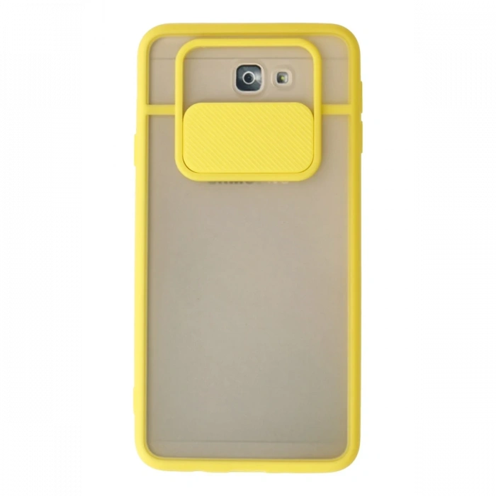 Joy Tekno Samsung Galaxy J7 Prime Kılıf Palm Buzlu Kamera Sürgülü Silikon