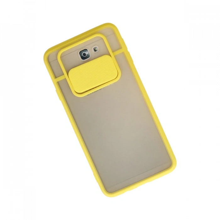 Joy Tekno Samsung Galaxy J7 Prime Kılıf Palm Buzlu Kamera Sürgülü Silikon