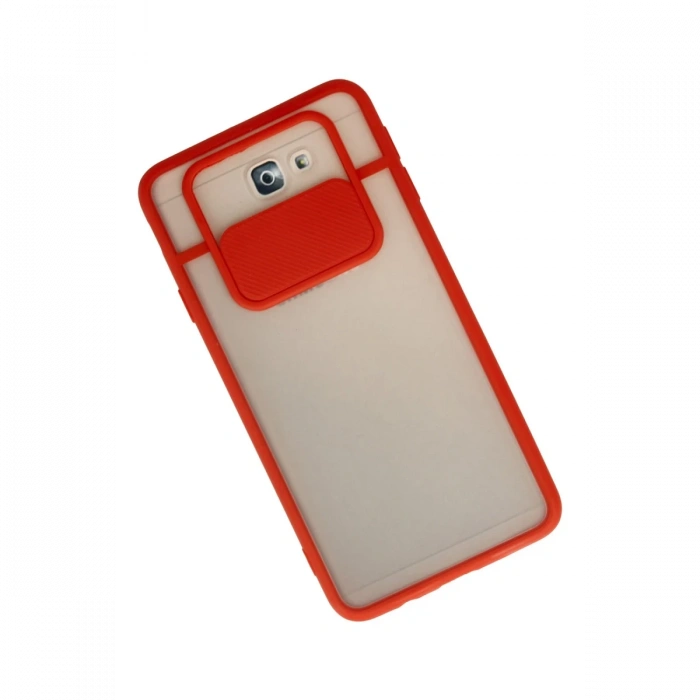 Joy Tekno Samsung Galaxy J7 Prime Kılıf Palm Buzlu Kamera Sürgülü Silikon