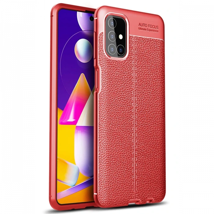 Samsung Galaxy M31S Kılıf Auto Focus Kapak - Kırmızı
