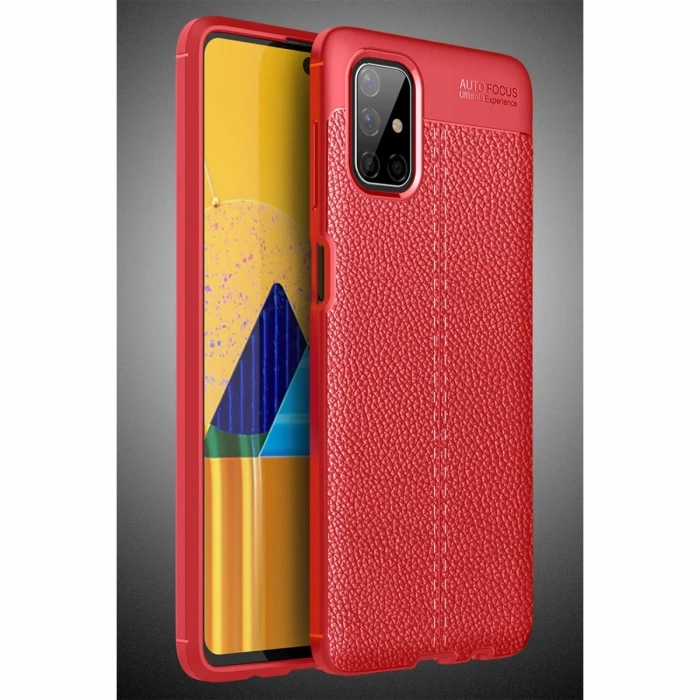 Samsung Galaxy M51 Kılıf Auto Focus Kapak - Kırmızı