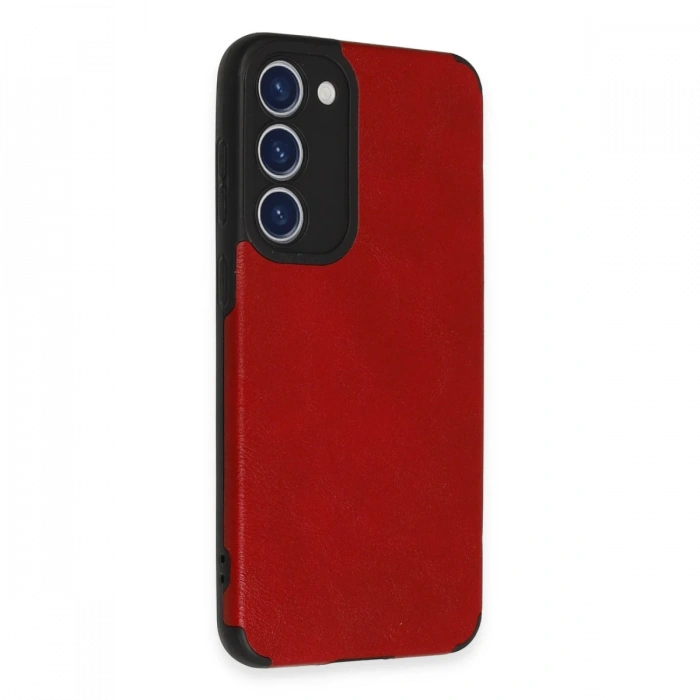 Joy Tekno Samsung Galaxy S23 Kılıf Loop Deri Silikon - Kırmızı