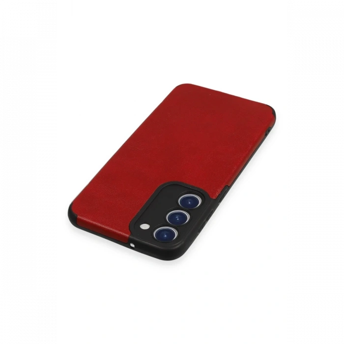 Joy Tekno Samsung Galaxy S23 Kılıf Loop Deri Silikon - Kırmızı