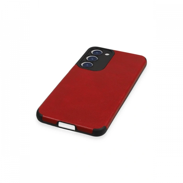 Joy Tekno Samsung Galaxy S23 Kılıf Loop Deri Silikon - Kırmızı