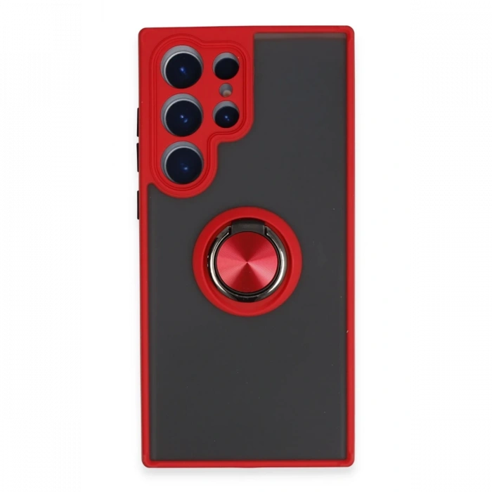 Samsung Galaxy S23 Ultra Kılıf Montreal Yüzüklü Silikon Kapak