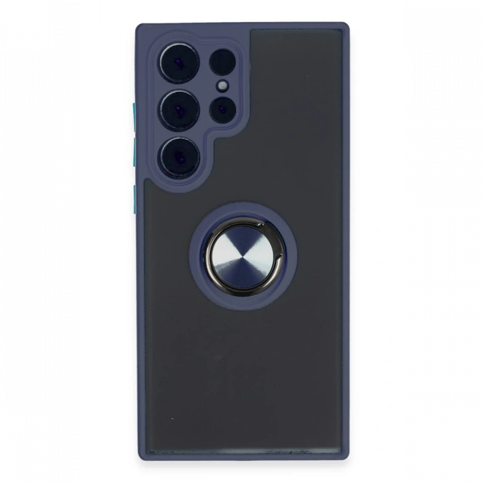 Samsung Galaxy S23 Ultra Kılıf Montreal Yüzüklü Silikon Kapak