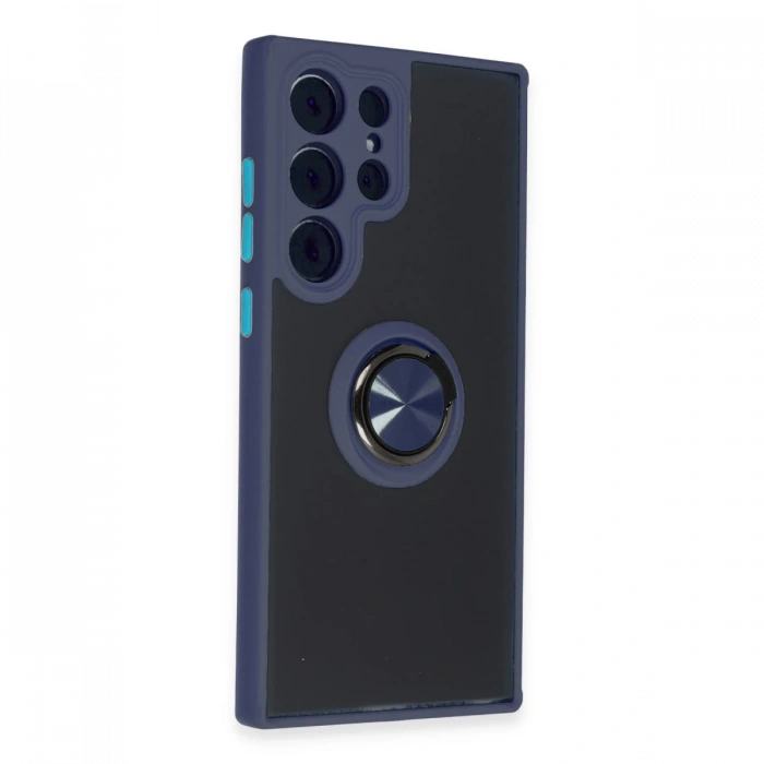 Samsung Galaxy S23 Ultra Kılıf Montreal Yüzüklü Silikon Kapak