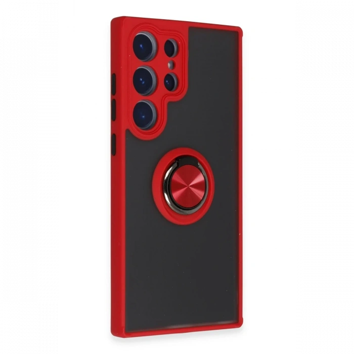 Samsung Galaxy S23 Ultra Kılıf Montreal Yüzüklü Silikon Kapak
