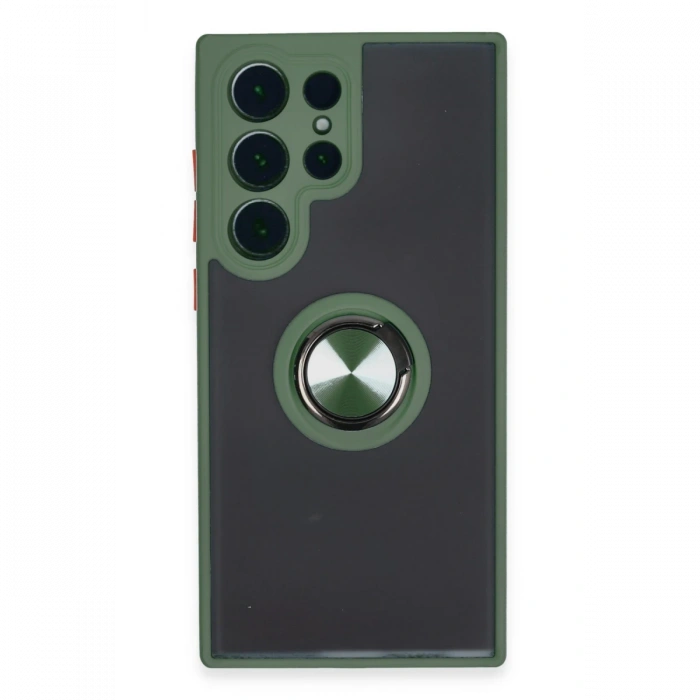 Samsung Galaxy S23 Ultra Kılıf Montreal Yüzüklü Silikon Kapak