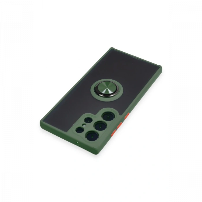 Samsung Galaxy S23 Ultra Kılıf Montreal Yüzüklü Silikon Kapak