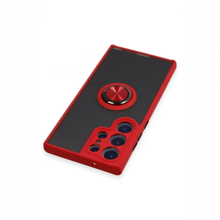 Samsung Galaxy S23 Ultra Kılıf Montreal Yüzüklü Silikon Kapak