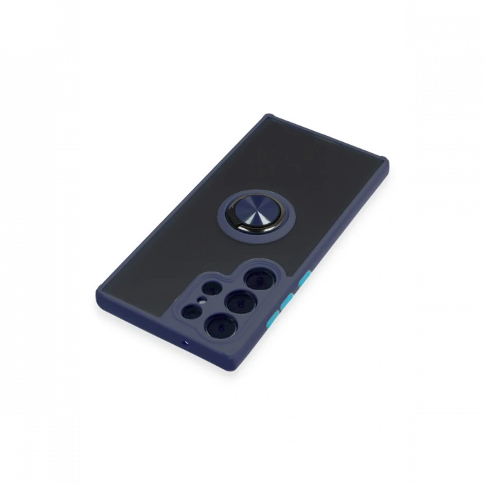 Samsung Galaxy S23 Ultra Kılıf Montreal Yüzüklü Silikon Kapak