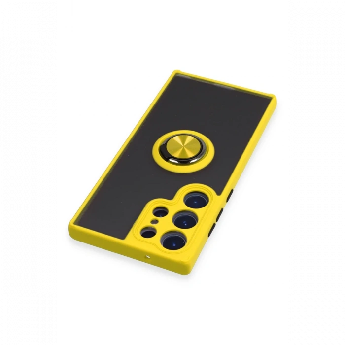 Samsung Galaxy S23 Ultra Kılıf Montreal Yüzüklü Silikon Kapak