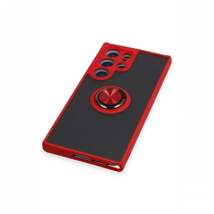 Samsung Galaxy S23 Ultra Kılıf Montreal Yüzüklü Silikon Kapak