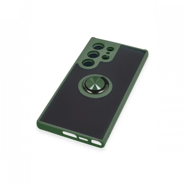 Samsung Galaxy S23 Ultra Kılıf Montreal Yüzüklü Silikon Kapak