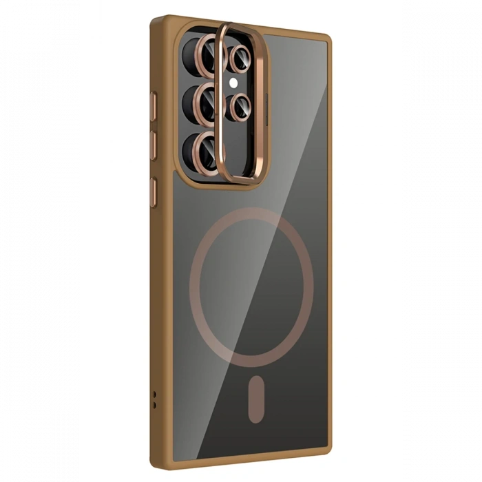 Joy Tekno Samsung Galaxy S23 Ultra Remim Lensli Magsafe Standlı Kapak