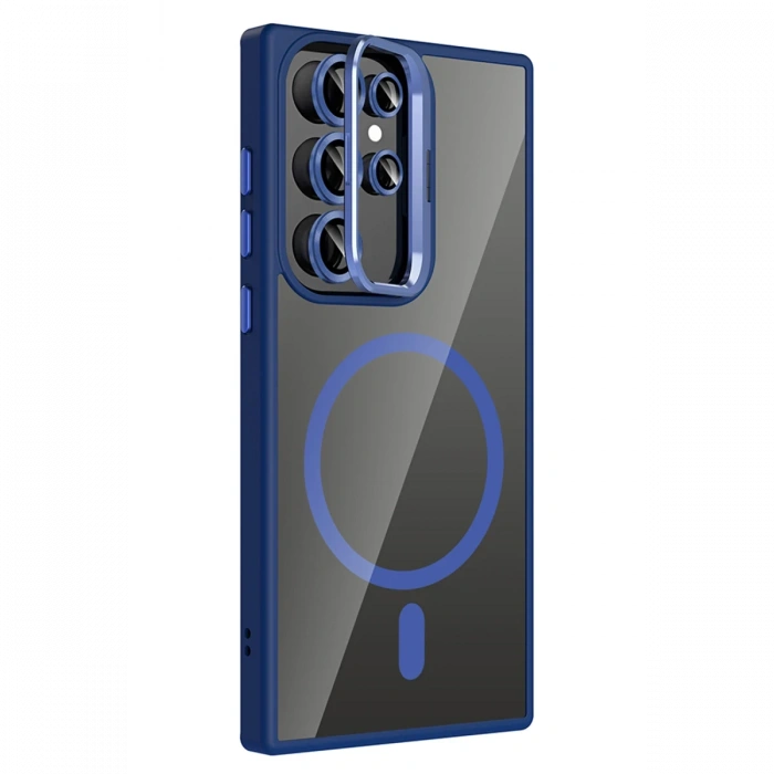 Joy Tekno Samsung Galaxy S23 Ultra Remim Lensli Magsafe Standlı Kapak