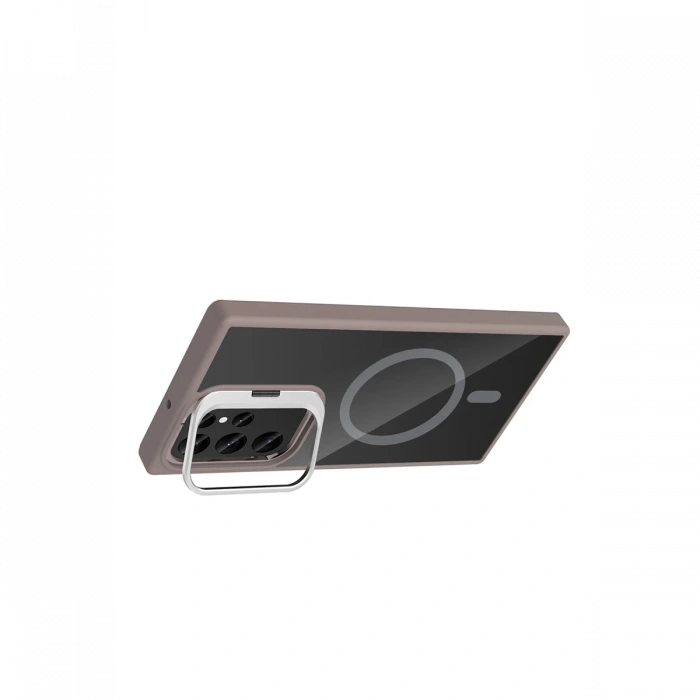 Joy Tekno Samsung Galaxy S23 Ultra Remim Lensli Magsafe Standlı Kapak