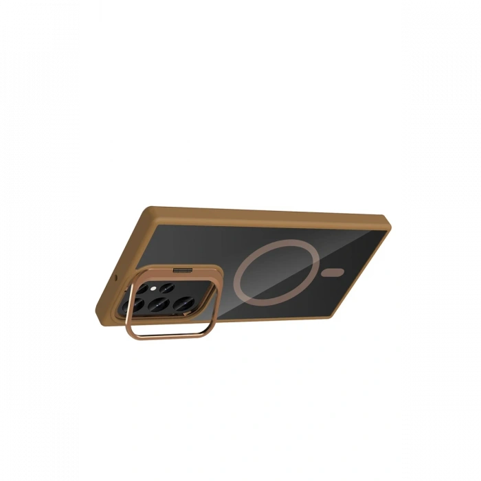 Joy Tekno Samsung Galaxy S23 Ultra Remim Lensli Magsafe Standlı Kapak