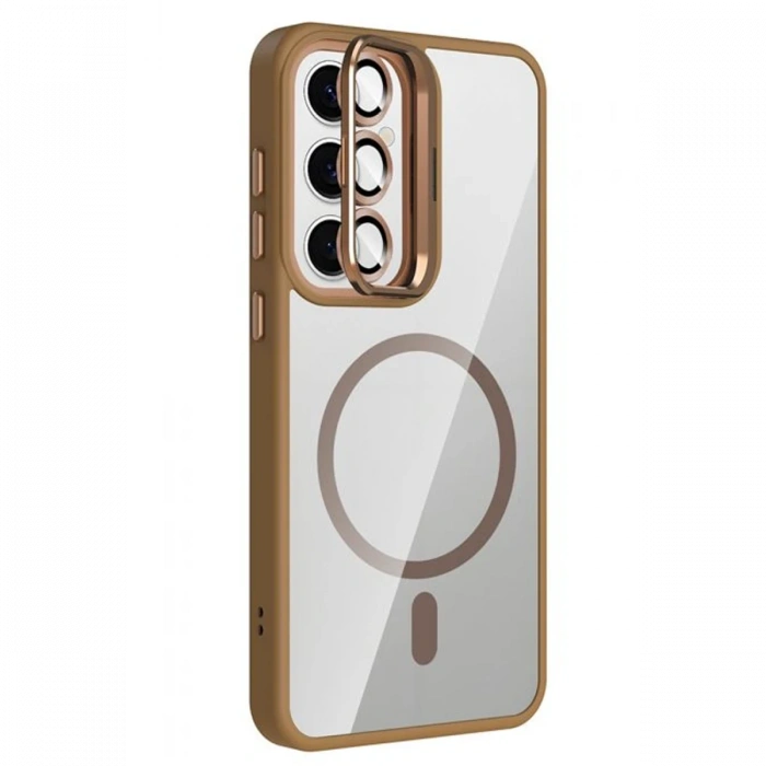 Joy Tekno Samsung Galaxy S24 FE Remim Lensli Magsafe Standlı Kapak