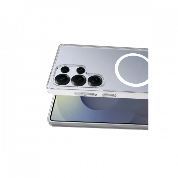 Joy Tekno Samsung Galaxy S24 Ultra Combo Sert Şeffaf Magsafe Kapak - Şeffaf