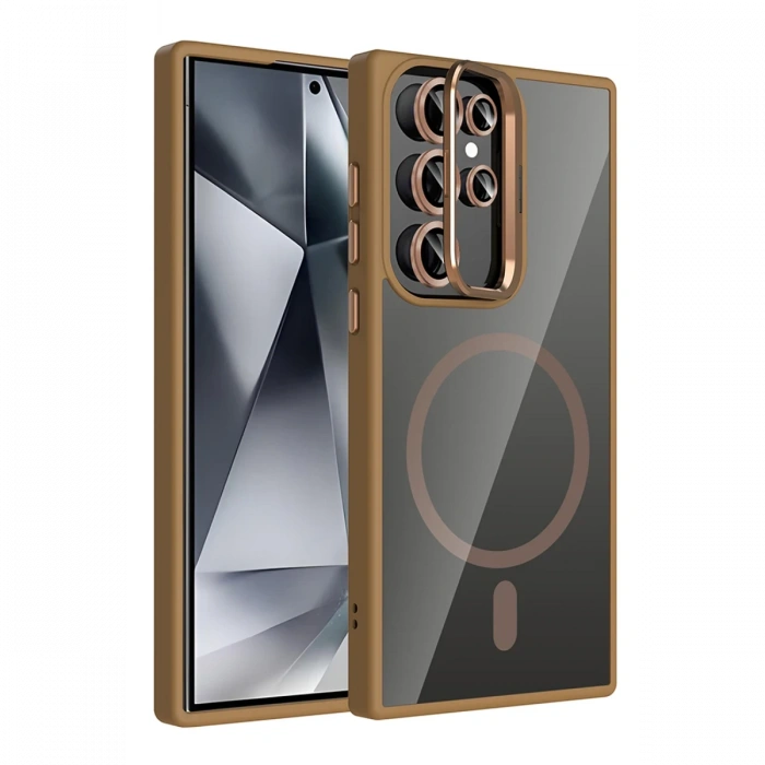 Joy Tekno Samsung Galaxy S24 Ultra Remim Lensli Magsafe Standlı Kapak