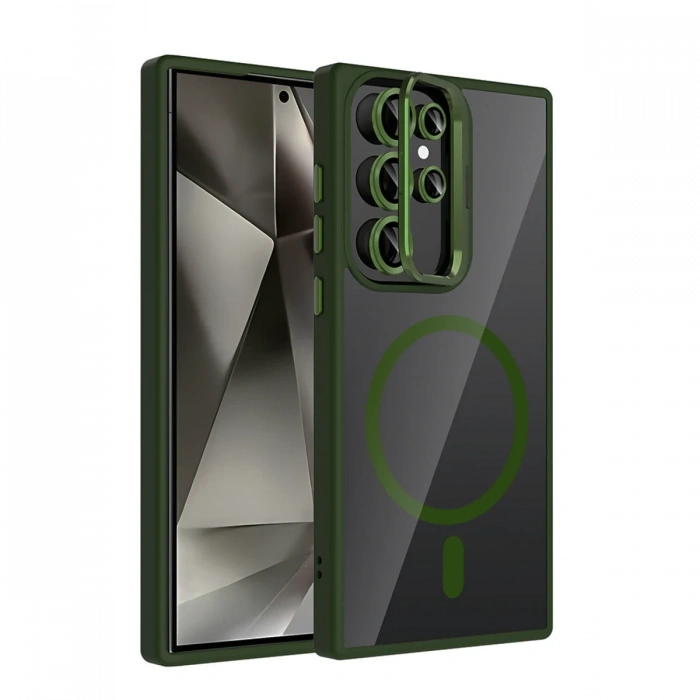 Joy Tekno Samsung Galaxy S24 Ultra Remim Lensli Magsafe Standlı Kapak