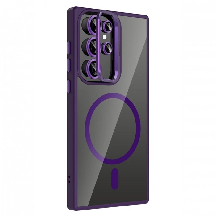 Joy Tekno Samsung Galaxy S24 Ultra Remim Lensli Magsafe Standlı Kapak