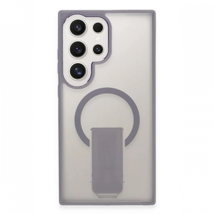 Samsung Galaxy S24 Ultra Tork Magsafe Standlı Kapak - Lila