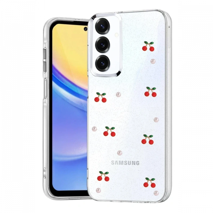 Joy Tekno Samsung Galaxy S25 FE Fiyonk Desenli Kapak