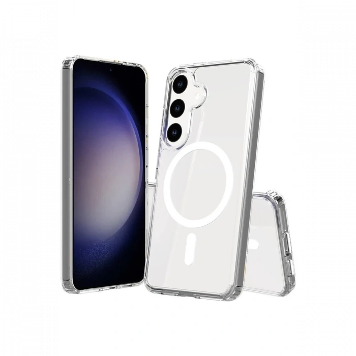 Joy Tekno Samsung Galaxy S25 FE Kılıf Magneticsafe Şeffaf Silikon - Şeffaf