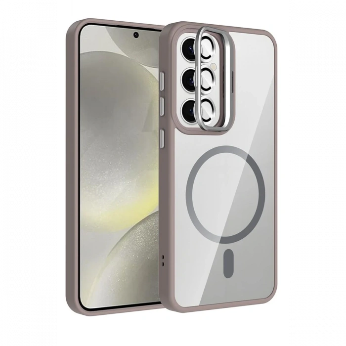 Joy Tekno Samsung Galaxy S25 FE Remim Lensli Magsafe Standlı Kapak