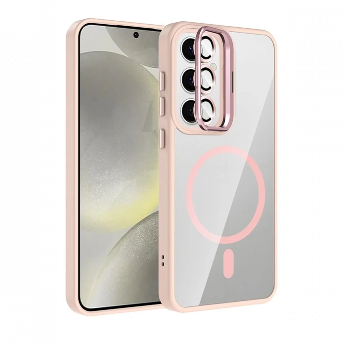 Joy Tekno Samsung Galaxy S25 FE Remim Lensli Magsafe Standlı Kapak