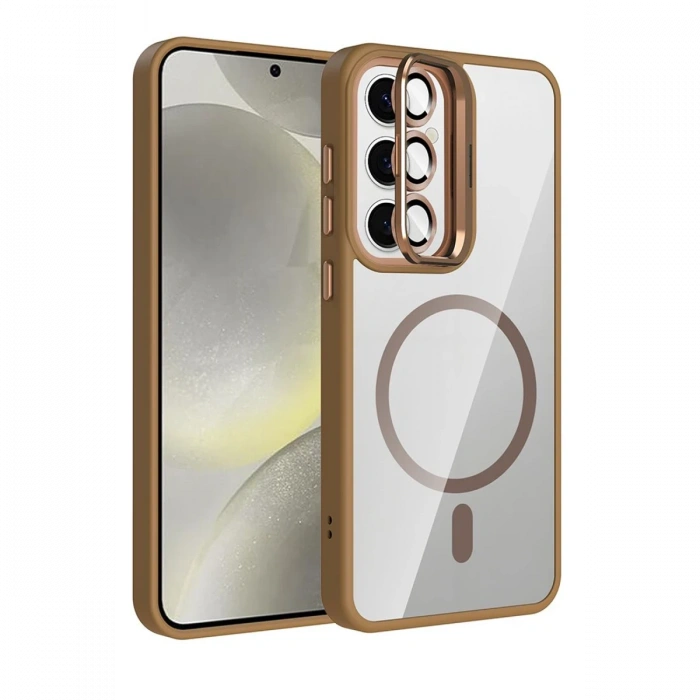 Joy Tekno Samsung Galaxy S25 FE Remim Lensli Magsafe Standlı Kapak