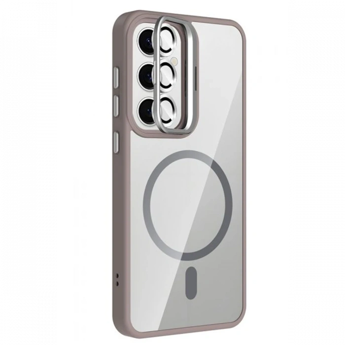 Joy Tekno Samsung Galaxy S25 FE Remim Lensli Magsafe Standlı Kapak