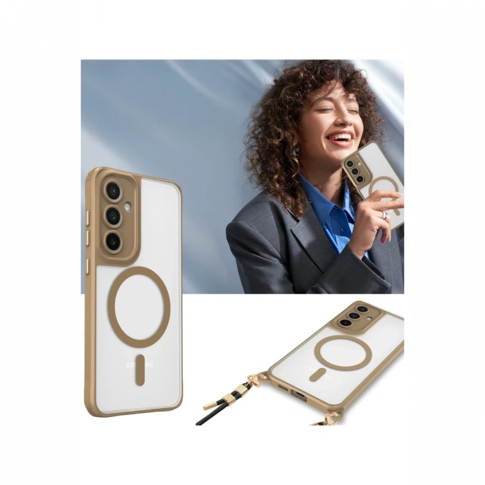 Samsung Galaxy S25 Kılıf Enka Magsafe Silikon Kılıf - Şeffaf