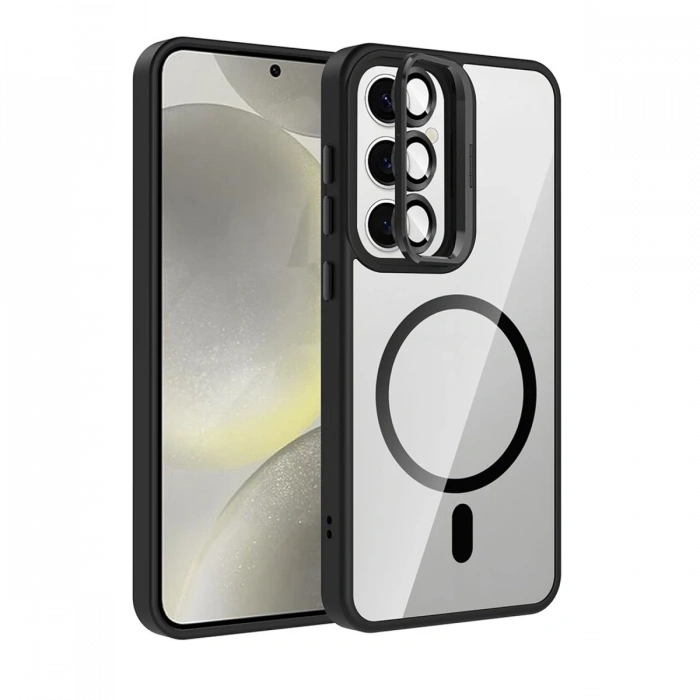 Joy Tekno Samsung Galaxy S25 Remim Lensli Magsafe Standlı Kapak